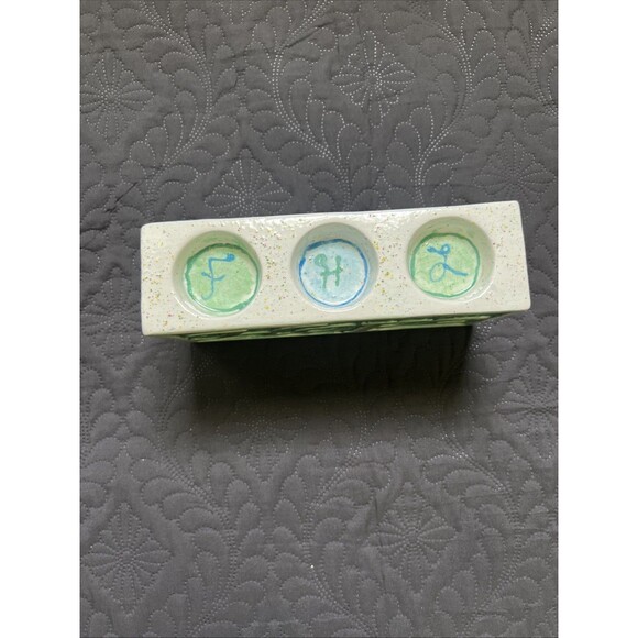 Faith & Hope Homemade Hand Painted Tea light Holder Arts Crafts Home Decor Accen - Picture 3 of 8